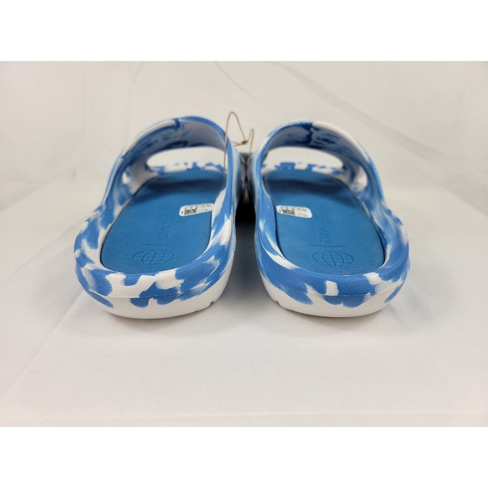 Adidas Adicane Cloud White Pulse Blue Slides Sandals Size Men 9 Womens 10 HQ9913 - Picture 5 of 10